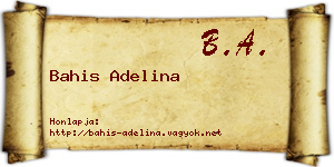 Bahis Adelina névjegykártya